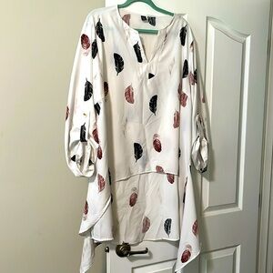 Feather pattern blouse